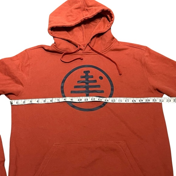 Burton Men's Burnt Orange Hoodie With Navy Logo, Size M - Picture 5 of 9
